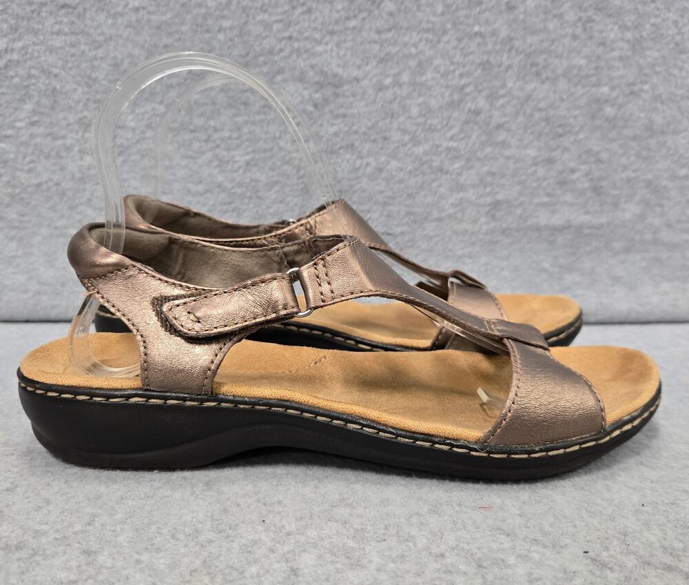 Clarks Leisa Foliage T Strap Sandals Size 9